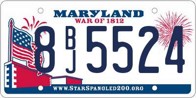 MD license plate 8BJ5524