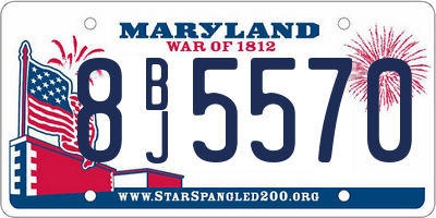 MD license plate 8BJ5570