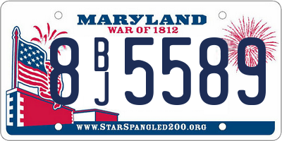 MD license plate 8BJ5589