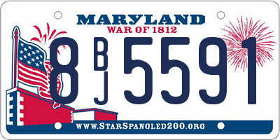 MD license plate 8BJ5591