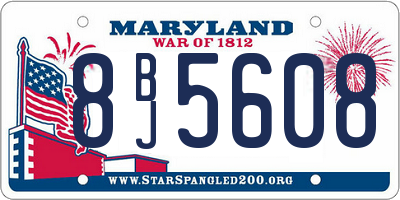 MD license plate 8BJ5608