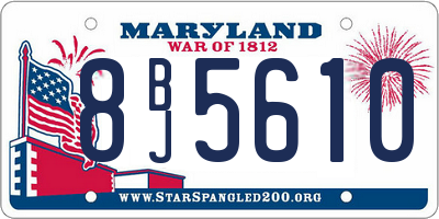 MD license plate 8BJ5610