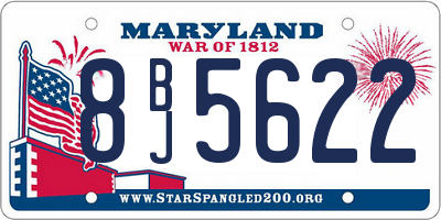 MD license plate 8BJ5622