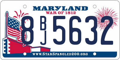 MD license plate 8BJ5632