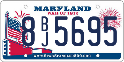 MD license plate 8BJ5695