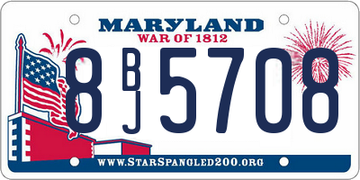 MD license plate 8BJ5708
