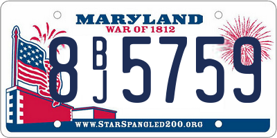 MD license plate 8BJ5759