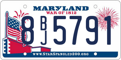 MD license plate 8BJ5791