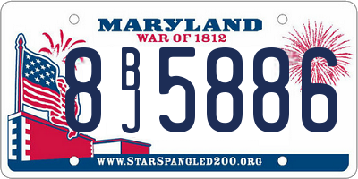 MD license plate 8BJ5886