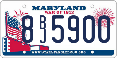 MD license plate 8BJ5900