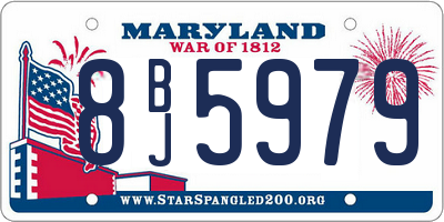 MD license plate 8BJ5979