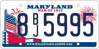 MD license plate 8BJ5995
