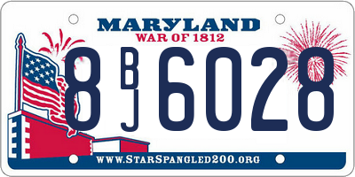 MD license plate 8BJ6028