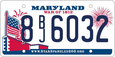 MD license plate 8BJ6032
