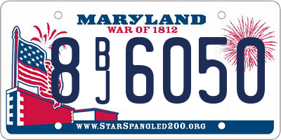 MD license plate 8BJ6050