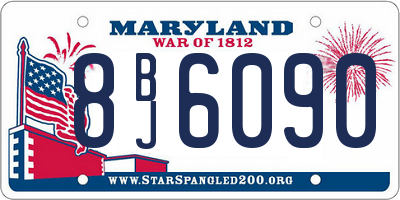 MD license plate 8BJ6090
