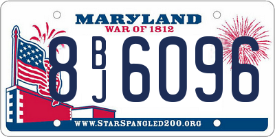 MD license plate 8BJ6096