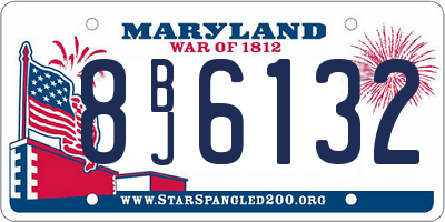 MD license plate 8BJ6132