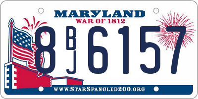 MD license plate 8BJ6157