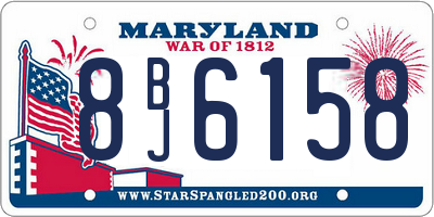 MD license plate 8BJ6158