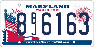 MD license plate 8BJ6163