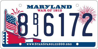MD license plate 8BJ6172