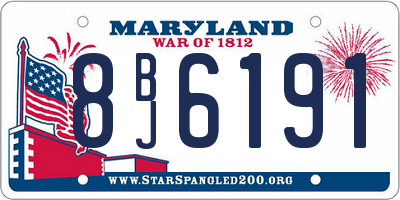 MD license plate 8BJ6191