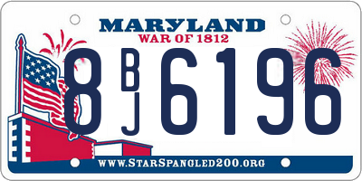MD license plate 8BJ6196