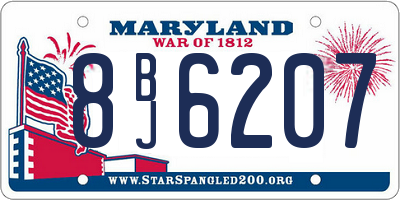 MD license plate 8BJ6207