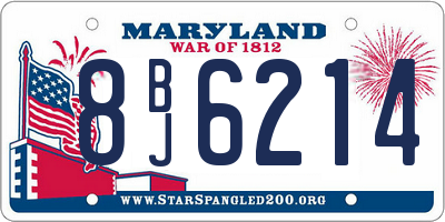 MD license plate 8BJ6214