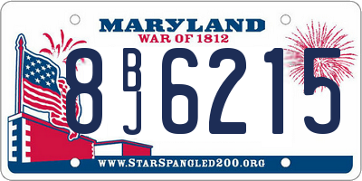 MD license plate 8BJ6215