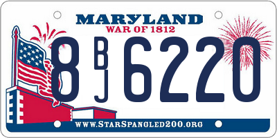 MD license plate 8BJ6220