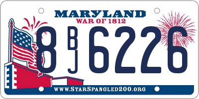 MD license plate 8BJ6226