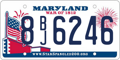 MD license plate 8BJ6246