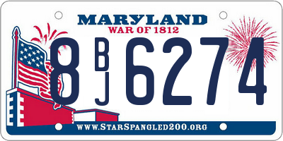 MD license plate 8BJ6274