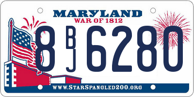 MD license plate 8BJ6280
