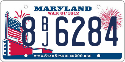 MD license plate 8BJ6284