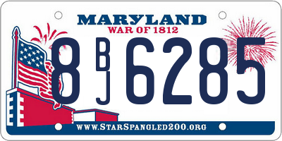 MD license plate 8BJ6285