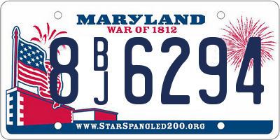 MD license plate 8BJ6294