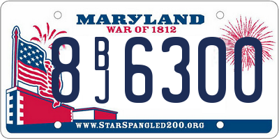 MD license plate 8BJ6300