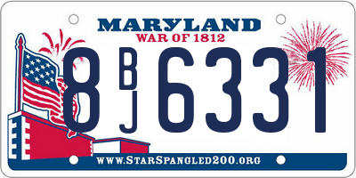 MD license plate 8BJ6331