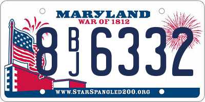MD license plate 8BJ6332