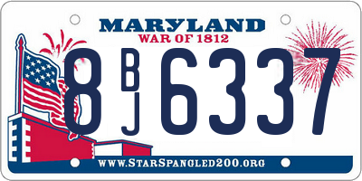 MD license plate 8BJ6337