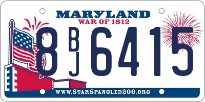 MD license plate 8BJ6415