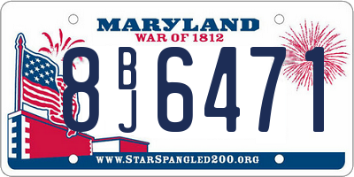 MD license plate 8BJ6471