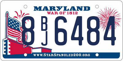 MD license plate 8BJ6484
