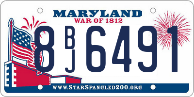 MD license plate 8BJ6491