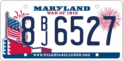 MD license plate 8BJ6527