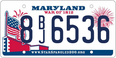MD license plate 8BJ6536