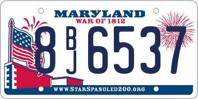 MD license plate 8BJ6537